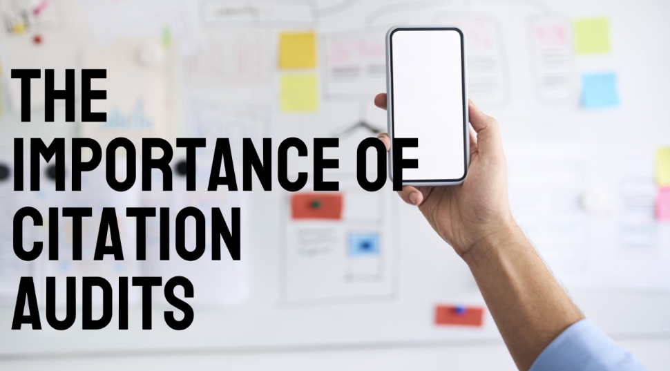 Visual highlighting the importance of citation audits for SEO and online visibility.